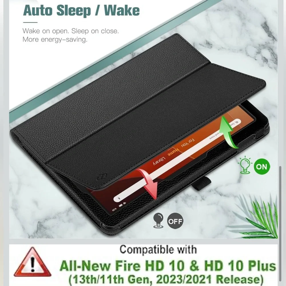 🚨5 for 25 🚨 Black Tablet Cover Case 10.1 Amazon Fire